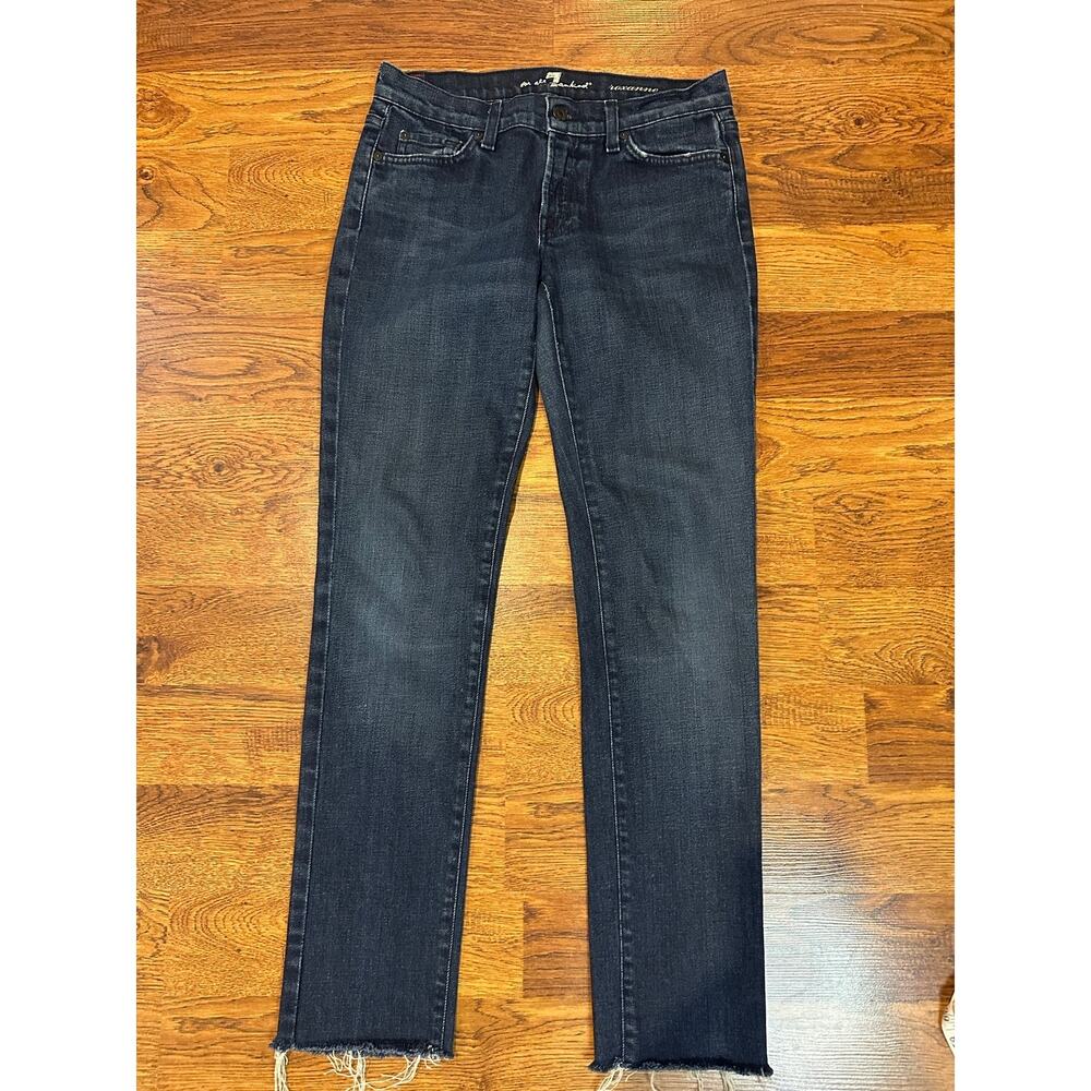 7 For All Mankind Roxanne Jeans Women’s 29 Dark Wash Slim Straight Denim